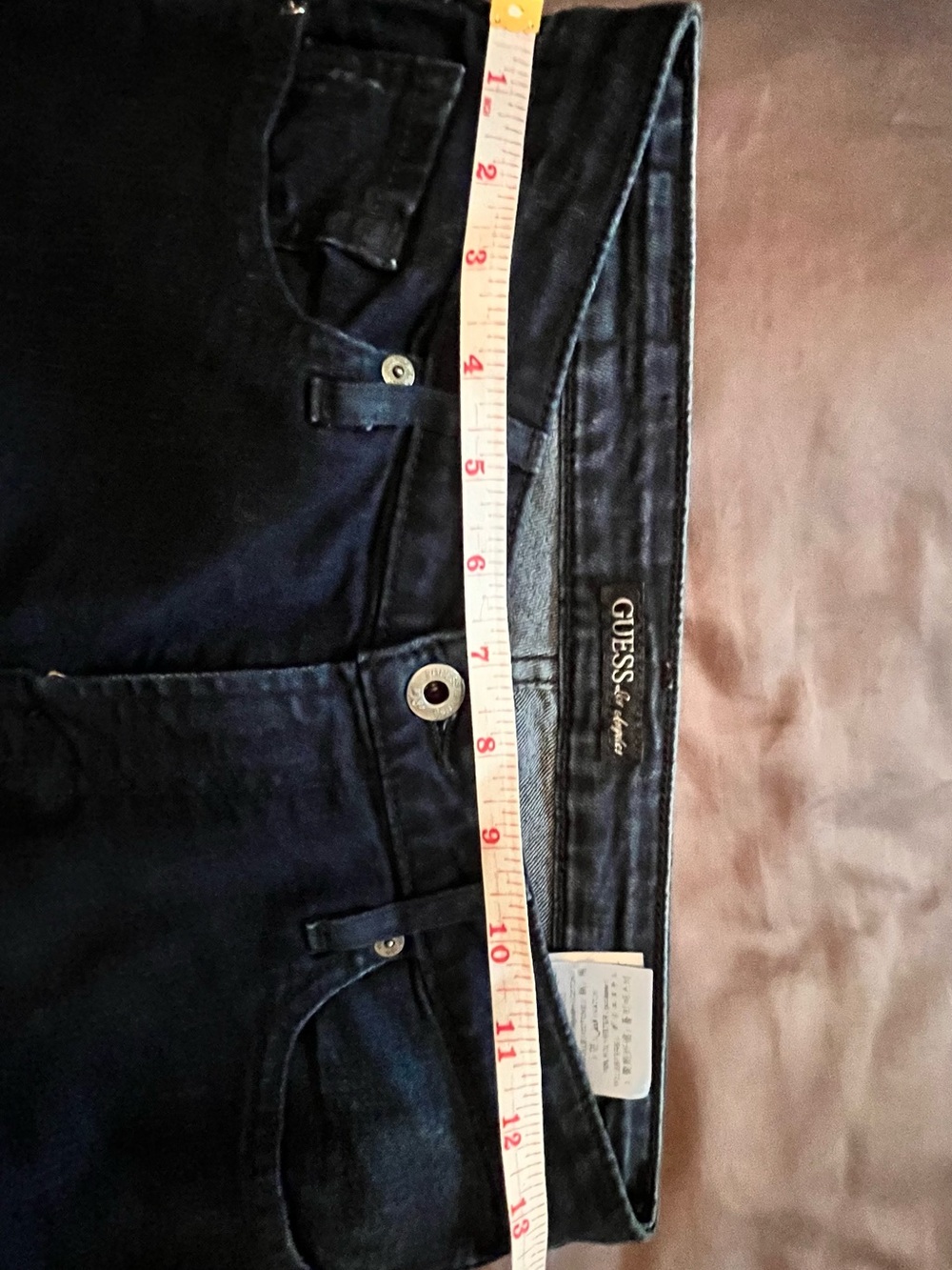 Guess Dark Navy Washed Skinny Jeans - Picture 8 of 16
